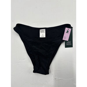 Women's Wild Fable Swim Bottoms XS Black Low Rise High Leg Cheeky